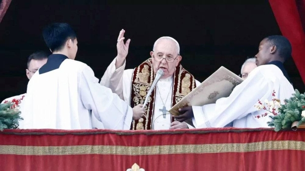 alt="Pope Urges for Peace: Calls for ‘Arms to Be Silenced’"