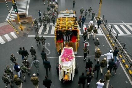 alt="Indian State Funeral for Manmohan Singh"