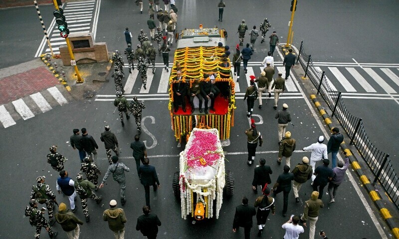 alt="Indian State Funeral for Manmohan Singh"