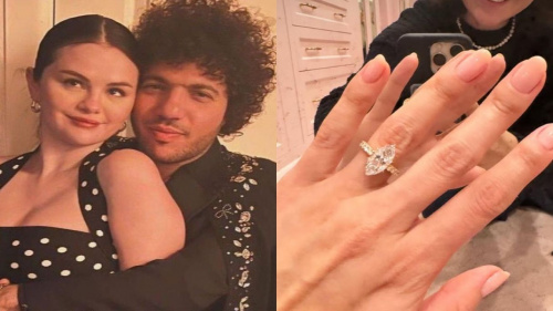 alt="Selena Gomez and Benny Blanco Share Exciting News of Their Engagement with Heartfelt Photos"