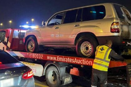 alt="17 vehicles were confiscated for reckless driving on Al Meydan Street in Dubai"