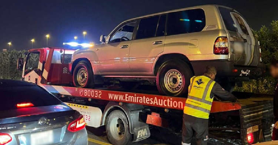 alt="17 vehicles were confiscated for reckless driving on Al Meydan Street in Dubai"