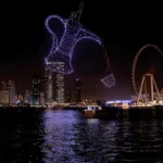 alt="Breathtaking drone displays light up the skyline of Dubai"