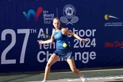 alt="Polina Kudermetova is set to face Alexandra Eala in the semifinals at Al Habtoor"