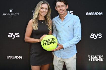 alt="Tennis Power Couple Alex de Minaur and Katie Boulter Announce Engagement"