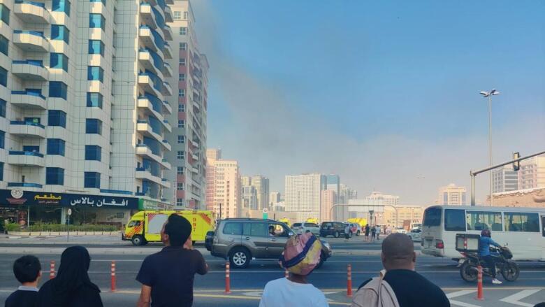 alt="Fire in Dubai Residential Tower Near Mall of the Emirates Contained"