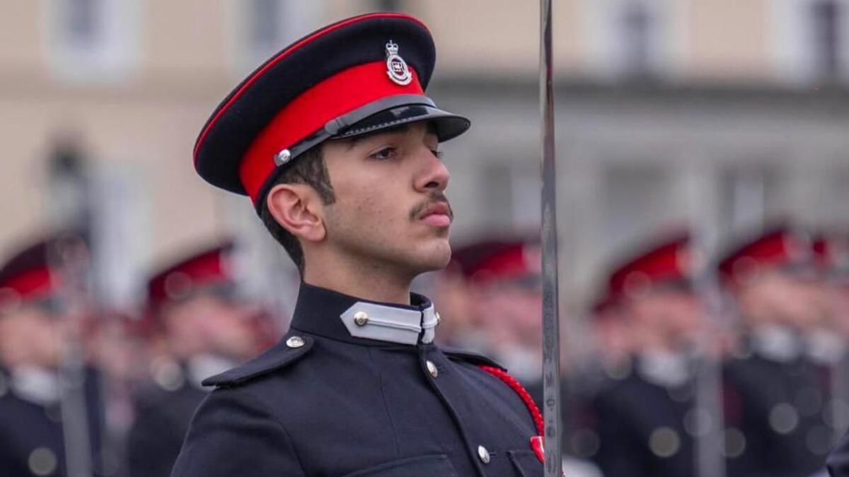 alt="Sheikh Mohammed's grandson has successfully graduated from the Royal Military Academy Sandhurst"