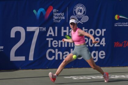 alt="Karina Ogorodnikova Achieves a Remarkable Triple Victory at the Al Habtoor Tennis Cup"