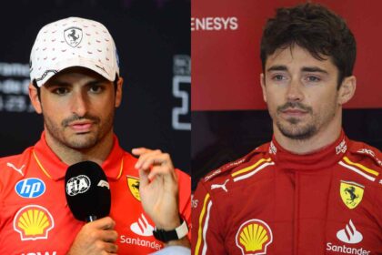 alt="Abu Dhabi Grand Prix Showdown Between Norris and Leclerc."