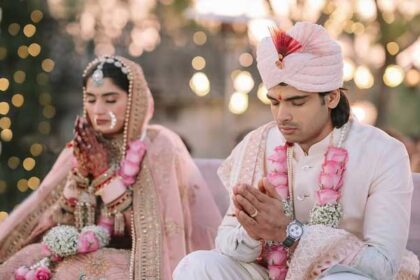 alt="Olympic Champ Neeraj Chopra Marries Himani Mor"