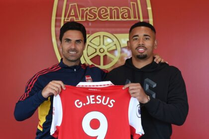 alt="Gabriel Jesus is determined to help Arsenal break their Premier League title"