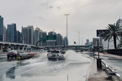 alt="Rainfall in Sharjah and Ras Al Khaimah"