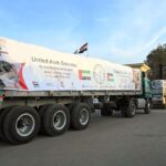 alt="Two UAE Aid Convoys Reach Gaza Strip as Part of 'Operation Chivalrous Knight 3' "