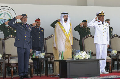 alt="Sheikh Hamdan visits Zayed Military City in Abu Dhabi"