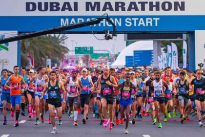 alt="Elite Runners Eye New Year Glory at Dubai Marathon 2025"