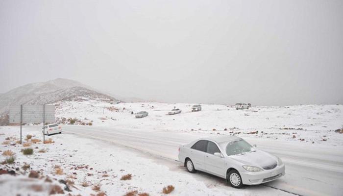 alt="Saudi Arabia Hit by Cold Wave as Temperatures Fall Below Zero"