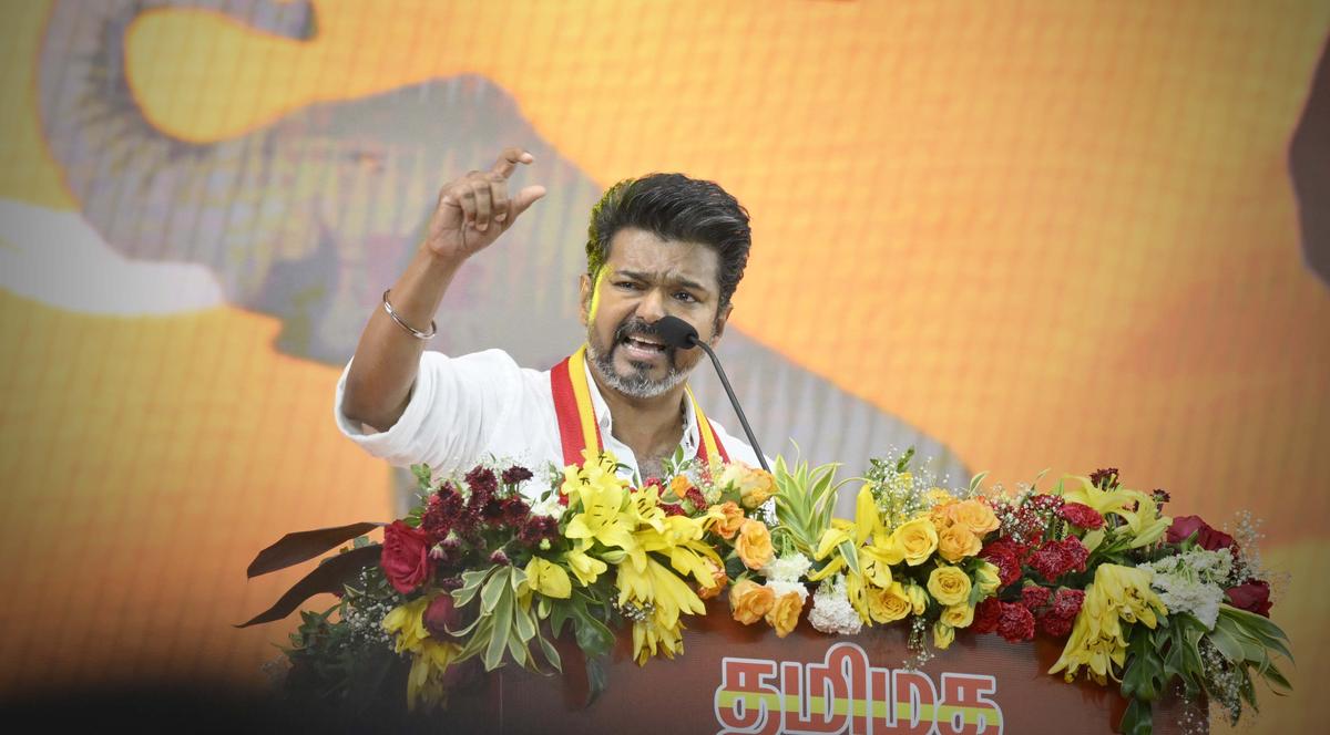 alt="Tamil Star & TVK Chief Vijay Demands Lok Sabha Seat Limitation Based on 1971 Census"