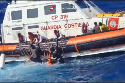 alt="Italy: At Least Six People Killed, 40 Missing Off Coast After Refugee Boat Sinks in Turbulent Waters"