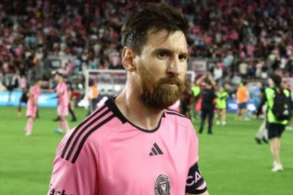 alt="Messi Scores 854th Career Goal with Breathtaking Chip Over Guzan"