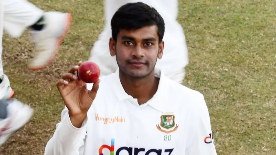 alt="Miraz Spins Magic: Five-Wicket Haul Gives Life to Bangladesh in Test"