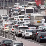 alt="Heavy Traffic Alert: Accident on Dubai Road to Abu Dhabi Causes Delays"