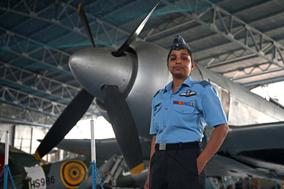 alt="India's First Woman Rafale Pilot Targets Space"