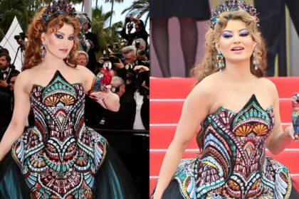 alt="Urvashi Rautela's Live Parrot Stunt Steals Cannes 2025 Spotlight"