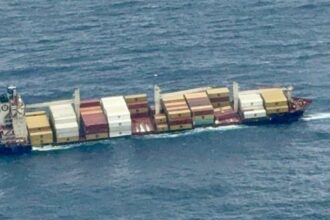 alt="Cargo Mayhem: Kerala Shores Witness MSC ELSA 3 Containers Wash Up"