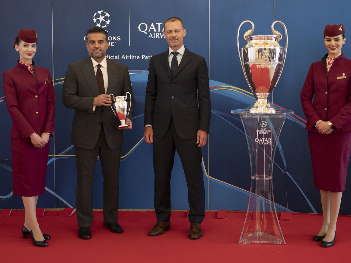 alt="Qatar Airways Achieves a Historic Triple Crown Ahead of the Champions League Match"