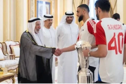 alt="Sheikh Sultan Rewards Sharjah FC with Dh20 Million After Glorious Victory"