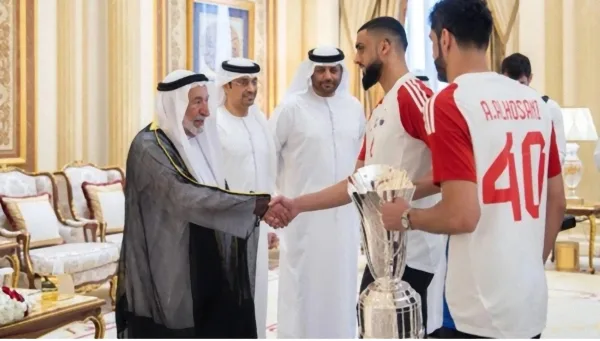 alt="Sheikh Sultan Rewards Sharjah FC with Dh20 Million After Glorious Victory"