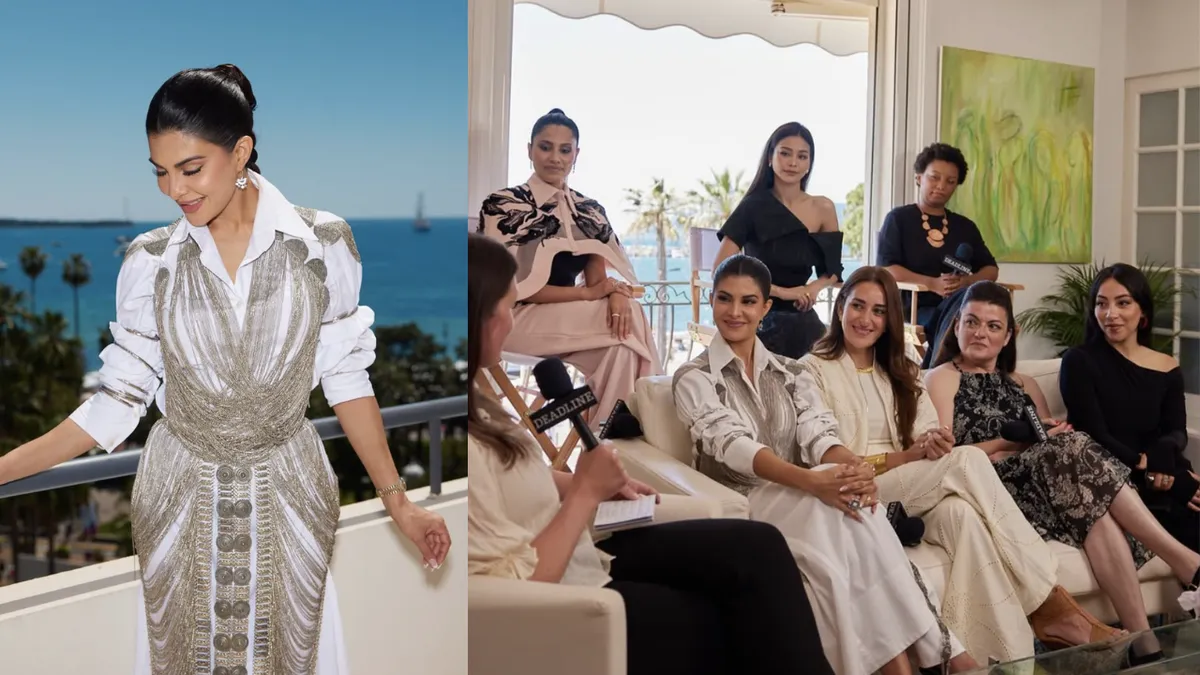 alt="Jacqueline Fernandez, Amina Khalil Honoured at Cannes Women's Gala"