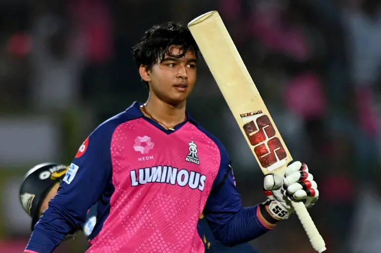 alt="Cricket's Next Superstar? 14-year-old Vaibhav Suryavanshi stuns with 90-ball 190"