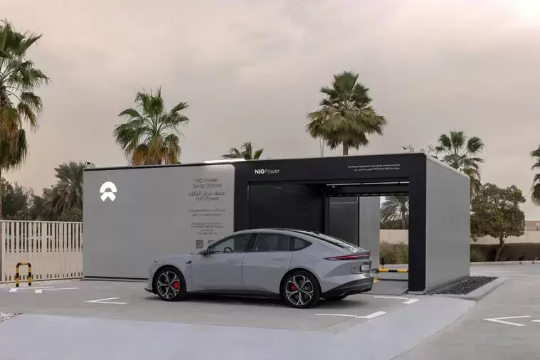 alt="Nio Accelerates UAE Push with Battery Swap Revolution for EVs"