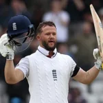 alt="Lhuan-dre Pretorius, a teenager, breaks records with his first test century"