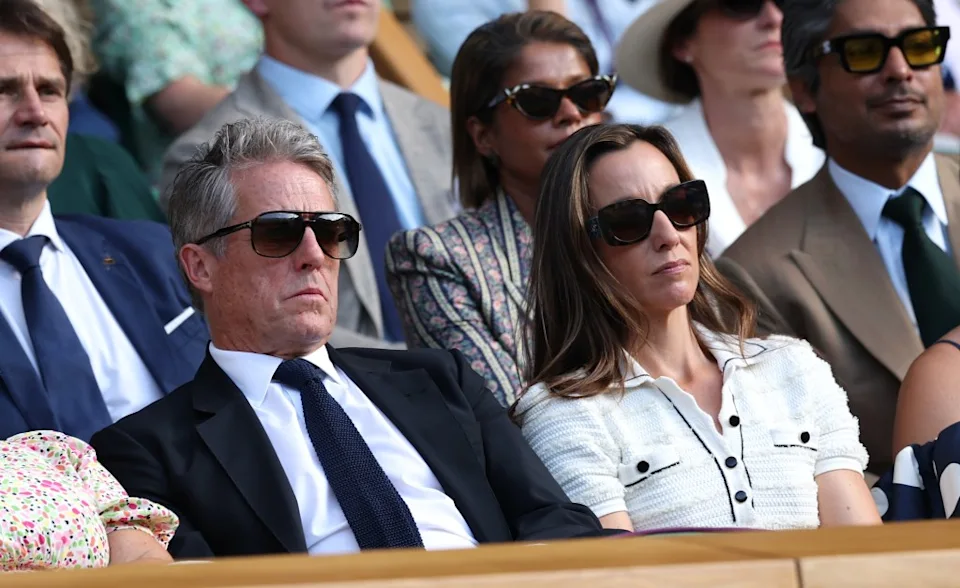 alt="Hugh Grant's Wimbledon Royal Box Nap Causes a Worldwide Meme Storm"