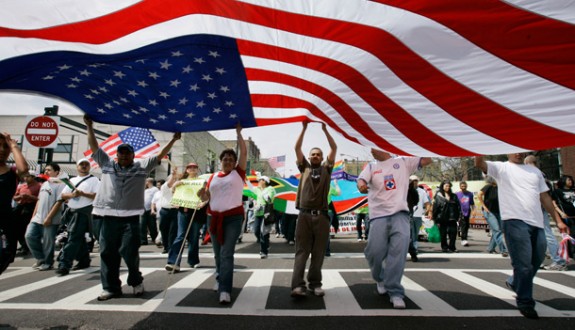 alt="80% of Americans believe that immigration is beneficial"