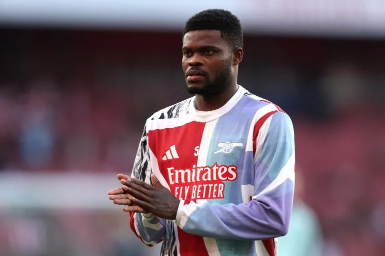 alt="Thomas Partey, a former Arsenal player, is accused of five rape offences"
