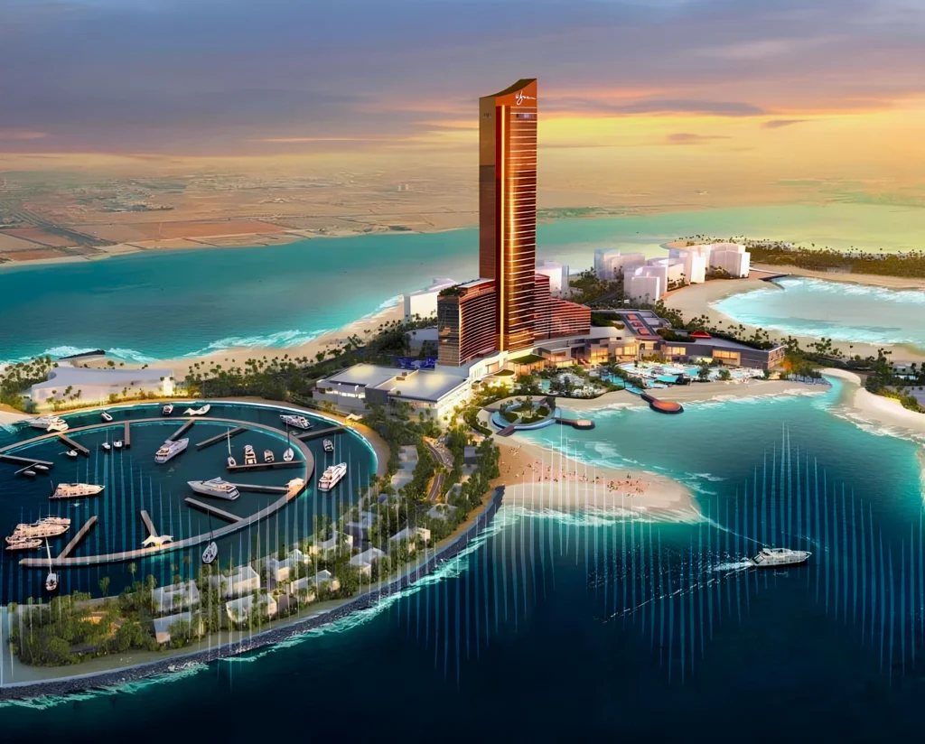alt="By 2030, Bvlgari's Golden Island Oasis will make its debut in Abu Dhabi"