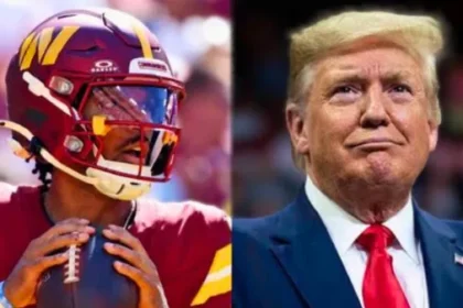 alt="Washington Commanders' name change back to Redskins is tied to Trump's stadium deal"