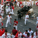 alt="Excitation and Pandemonium: Pamplona's San Fermin 2025 First Bull Run Sparks Tradition"