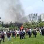 alt="Bangladesh Air Force Jet Crashes Into Dhaka School, Killing One"