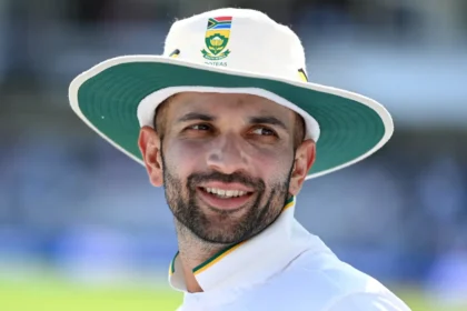 alt="Following South Africa's decisive test victory, Keshav Maharaj praises rising stars"