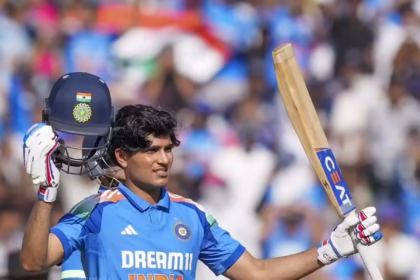 alt="Shubman Gill smashes records and breaks a double century"