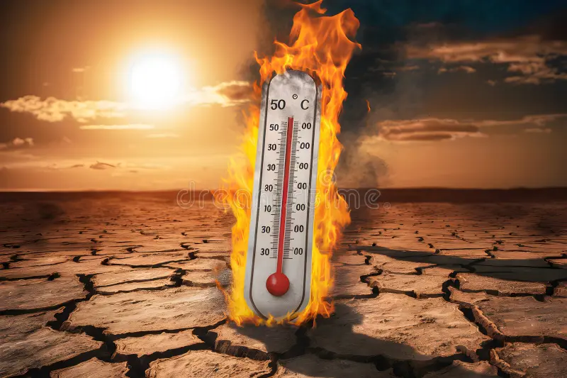 alt="Heatwave Peaks in the UAE at 50.2°C Despite Cloud Alerts and Sporadic Rain"