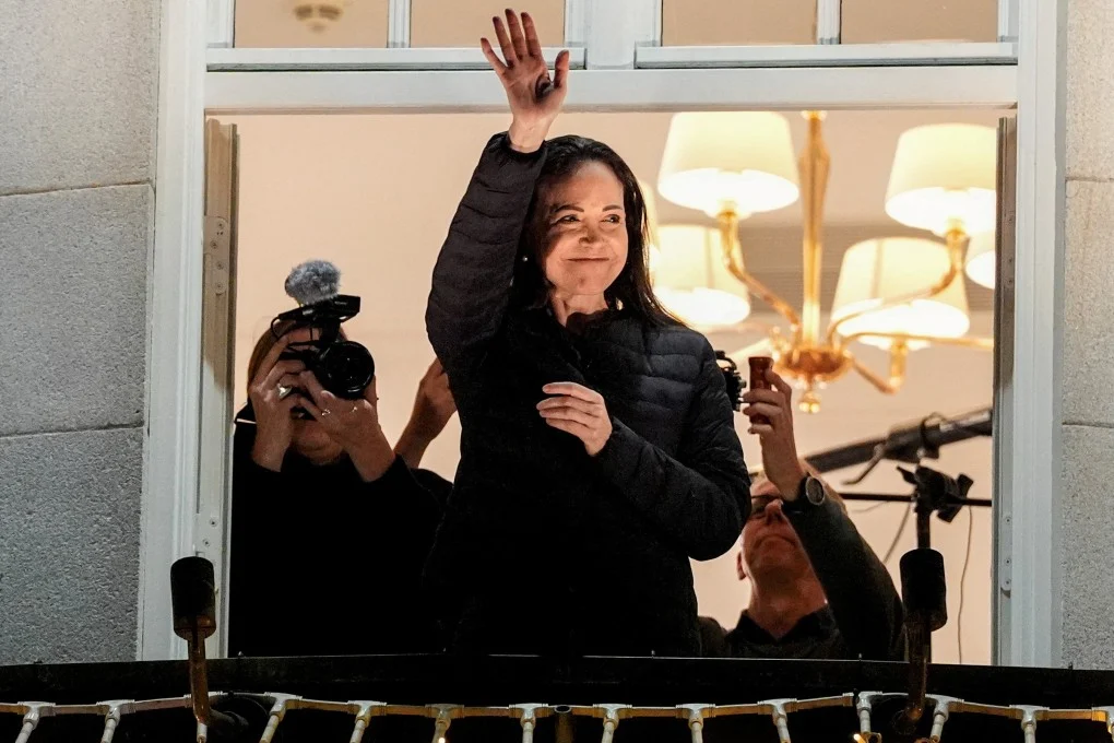 alt="nobel-laureate-machado-makes-first-public-appearance-in-11-months"