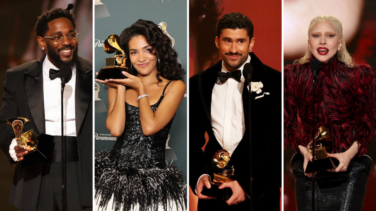 alt="olivia-dean-endrick-lamar-bad-bunny-lady-gaga-win-early-awards-at-2026-grammy-awards-ceremony"